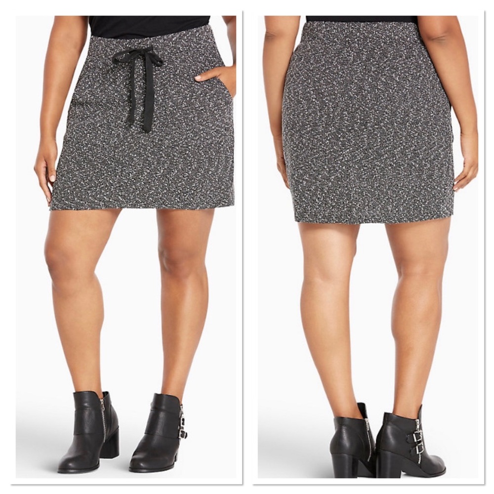 Torrid KNIT DRAWSTRING STRETCHY MINI SKIRT size 4X NWT